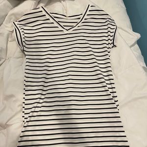 Black and White Striped TShirt Dress